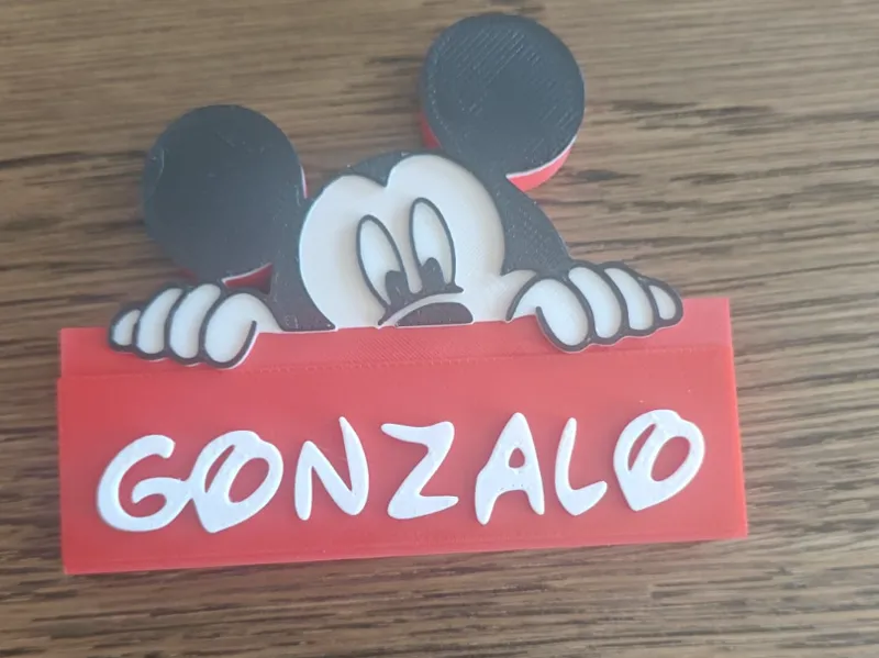 Custom Printed Mickey Mouse Desktop Name"gonzalo"