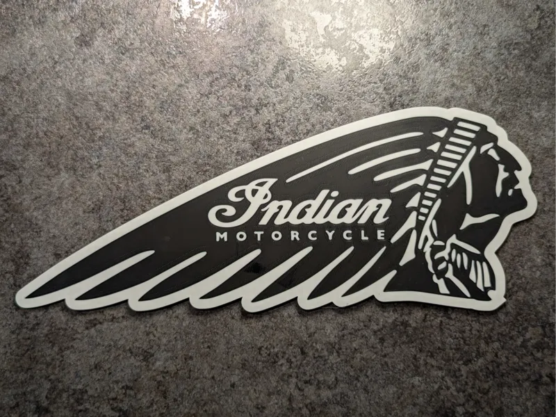 Indian Motorcycle Headdress Sign