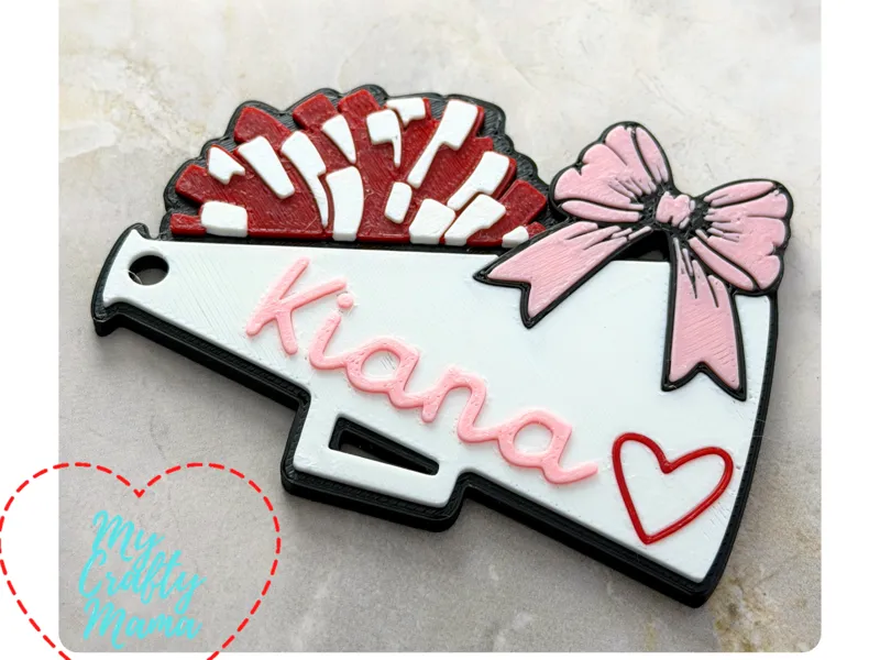 Cheer Keychain - Customizable Name and colors