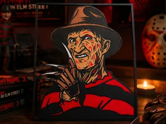 Freddy Krueger - Cadre mural horror multicolore