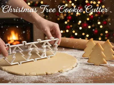 Christmas multiple tree cookie cutter