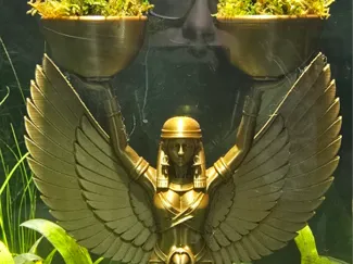 egyptian statue aquarium moss holder