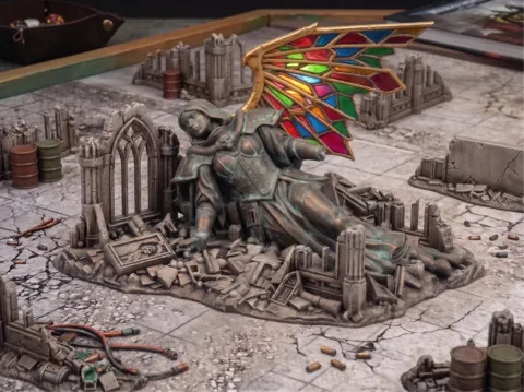 Escenografía en miniatura: Gothic Ruined Sanctuary Wargaming Terrain — referencia de MakerWorld
