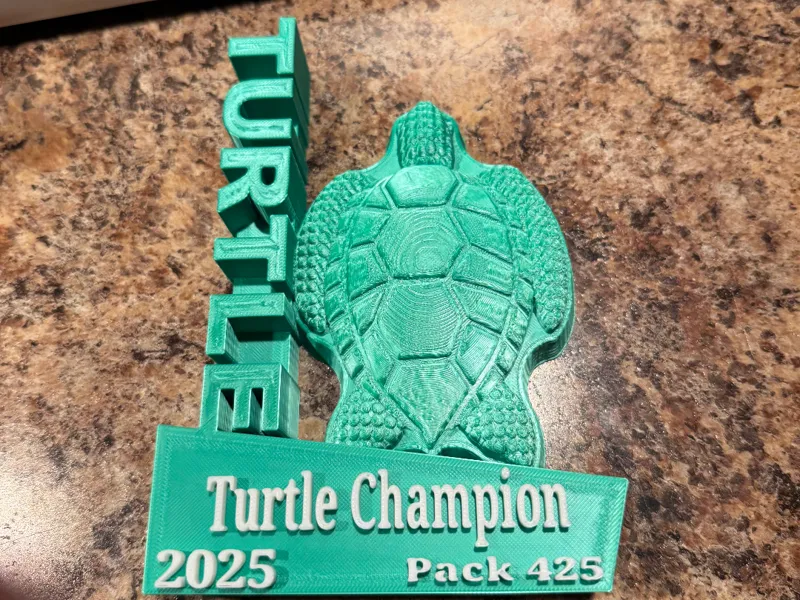 Pinewood Derby Turtle Trophy