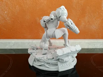 Figura decorativa: Samus Aran - Galactic Bounty Hunter Landing Statue — vista de referencia 4