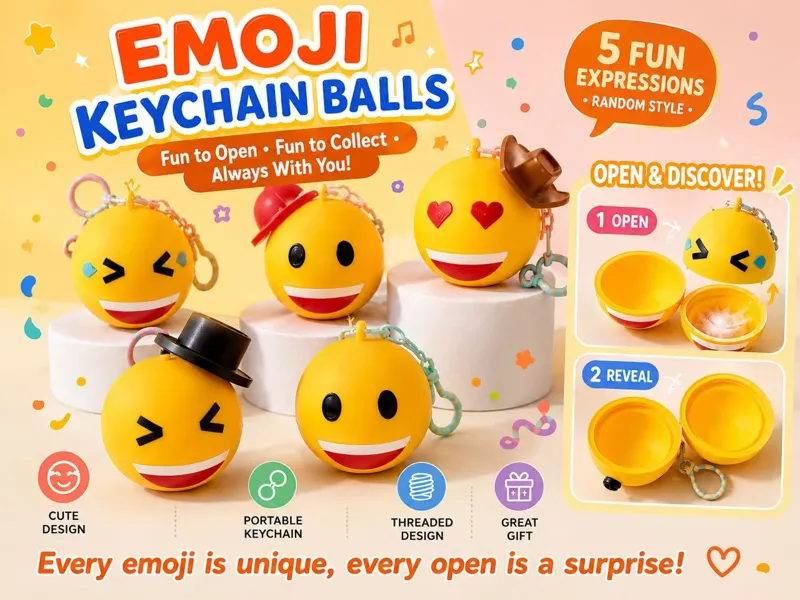 NO AMS - EMOJI KEYCHAIN CONTAINER