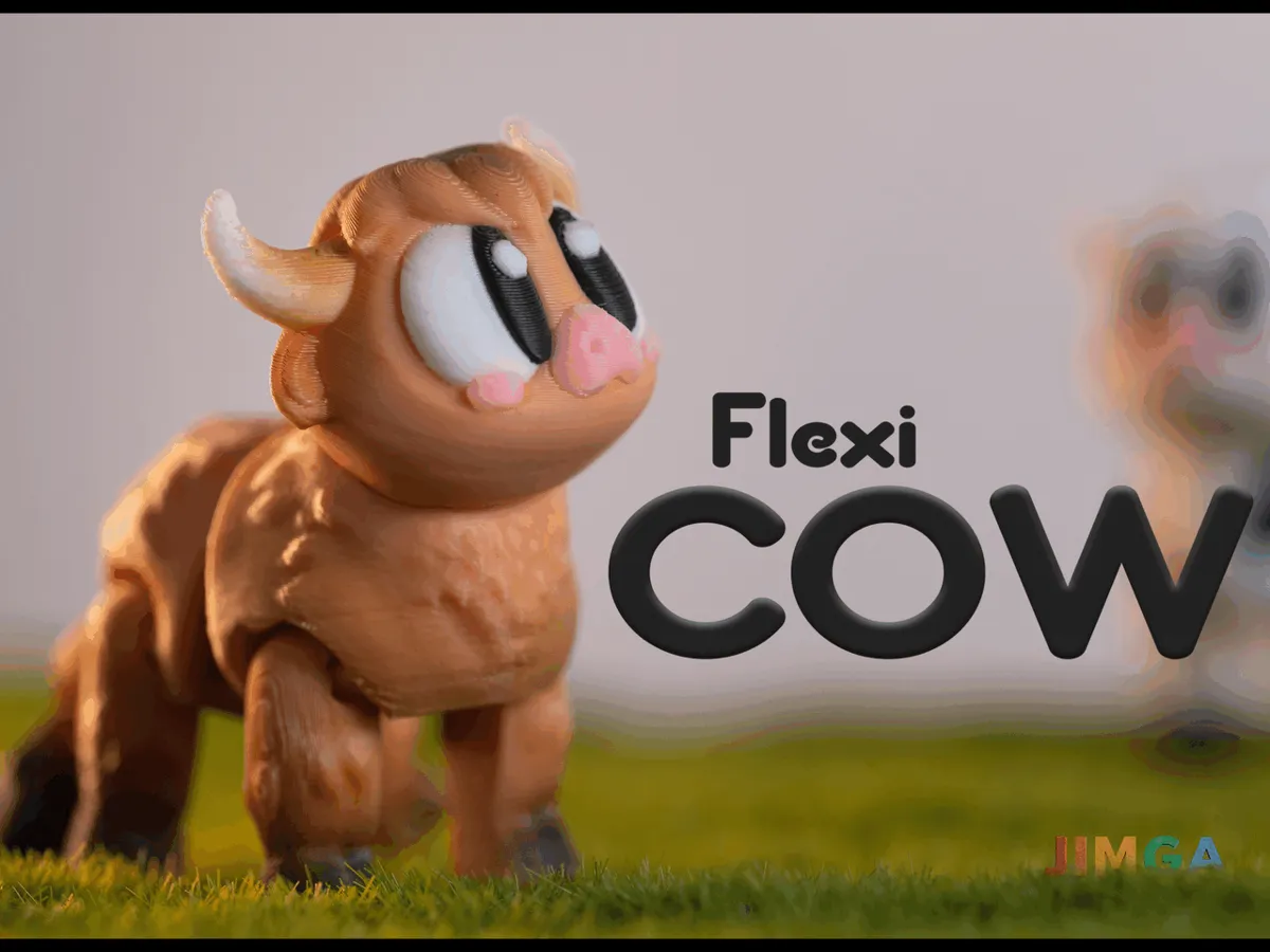 Otis the Cow — Articulated & keychain by 🟢 Flexi JIMGA MakerWorld: Download Free 3D Models - 3D model önizlemesi