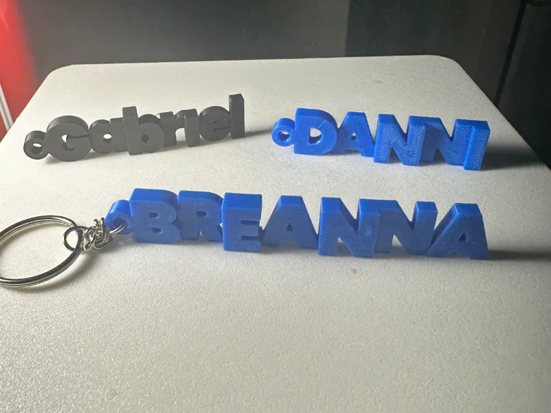 Customizable Name Keychain 