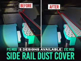 Dust Cover for Top Y Axis Rail | X1 P1 Bambu Mod