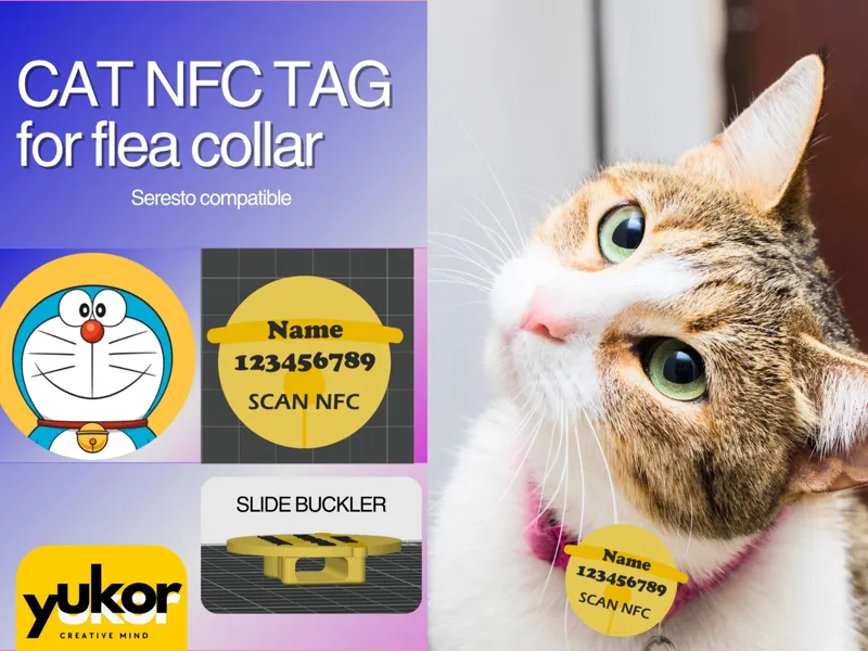 NFC tag for CAT flea collar