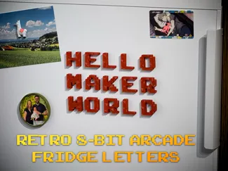 Retro Pixel Magnetic Letters 8-Bit Fridge Magnets