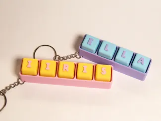 Customizable name fidget clicker keychain