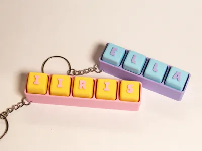Customizable name fidget clicker keychain