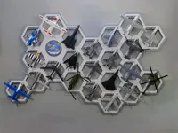hex frame, stand, and trim