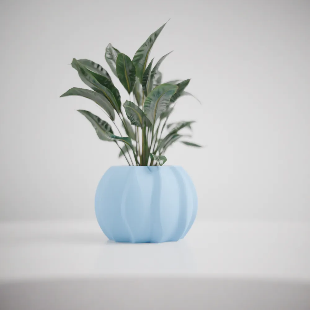 Fluted Orb Planter