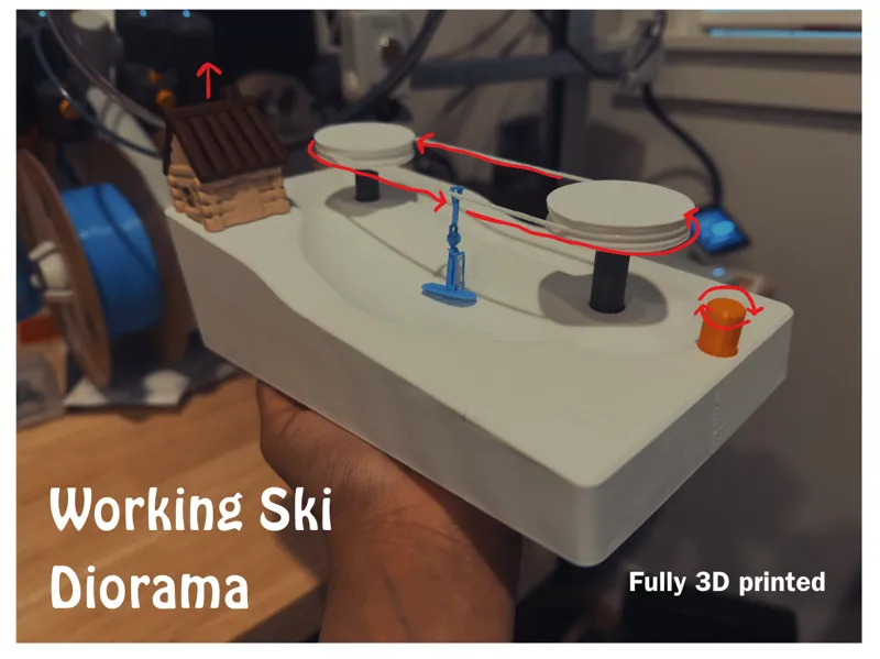 Working Ski Diorama