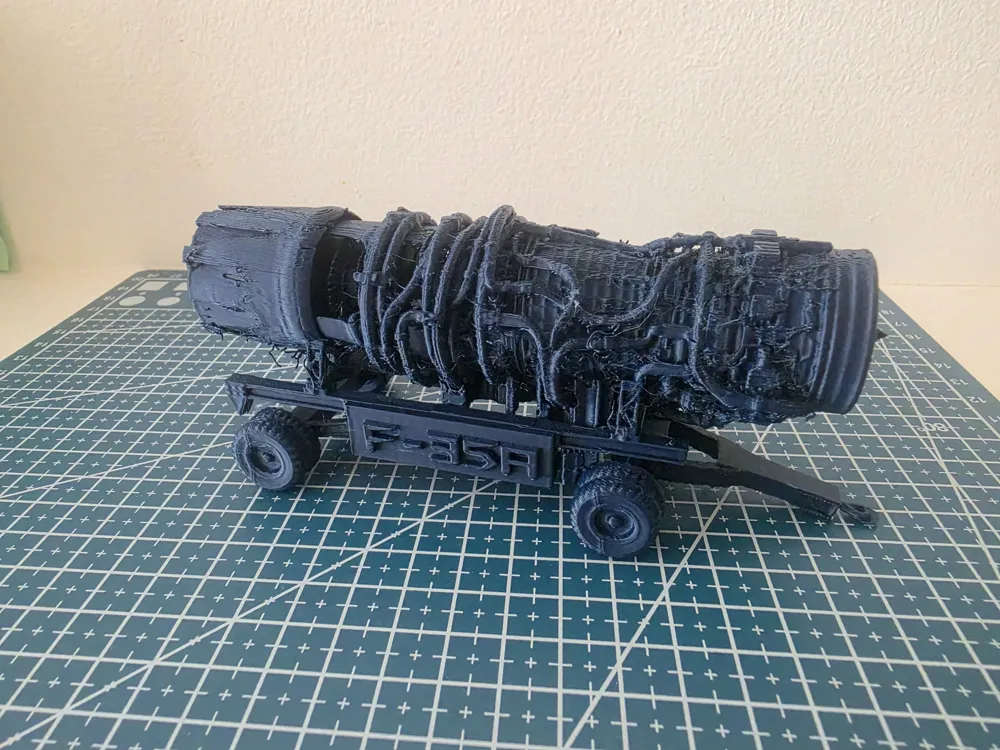 F-35A Jet Engine Model with Transport Cart - Free 3D Print Model ...