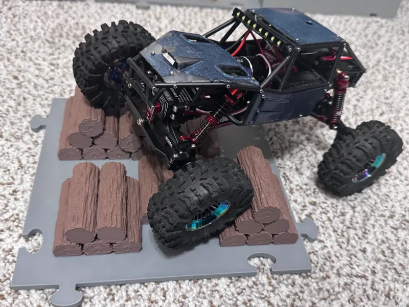 RC Crawler Course Park Offset Log Stacks