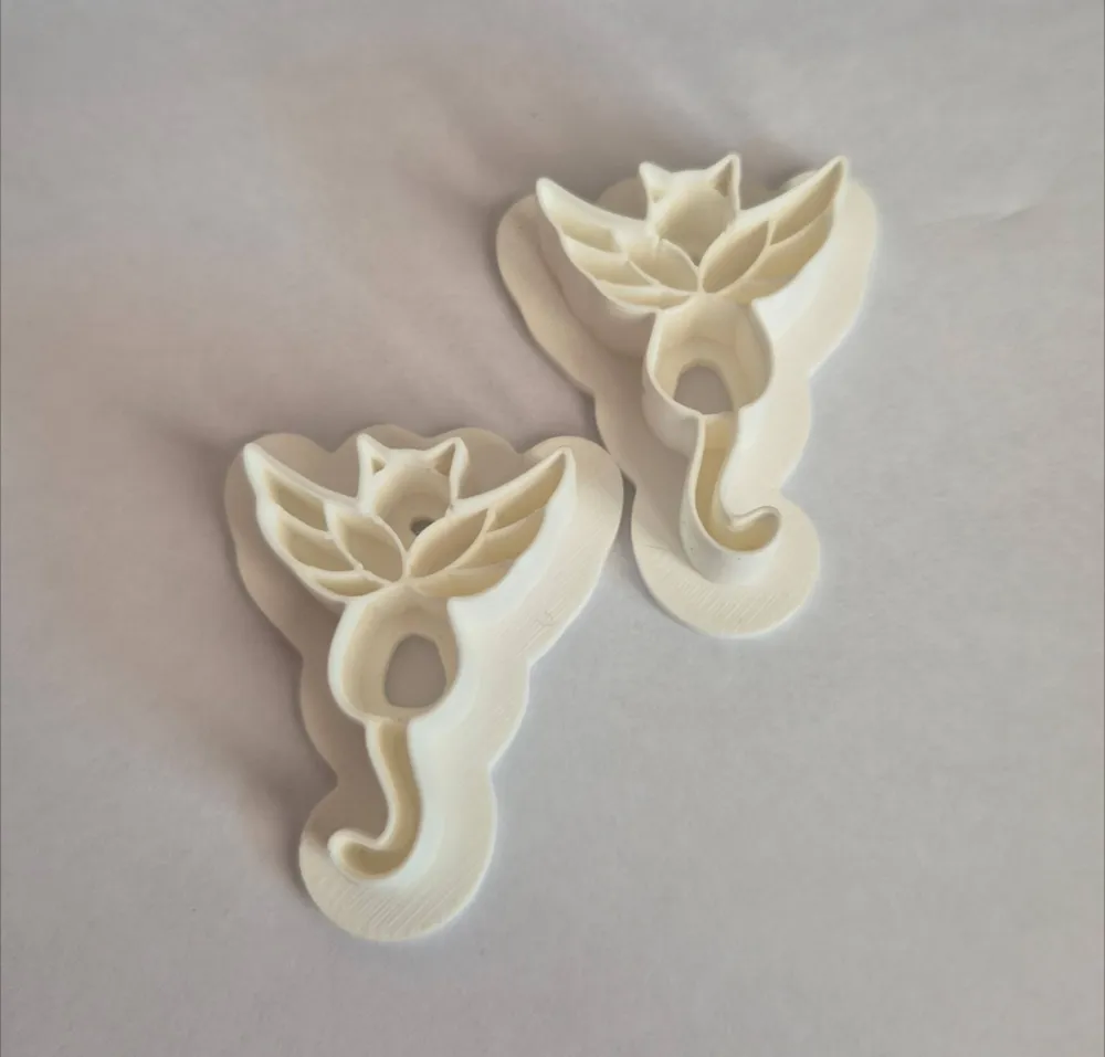 Working Modle About Pattern Winged Cat Clay Mold - Free 3D Print Model - MakerWorld