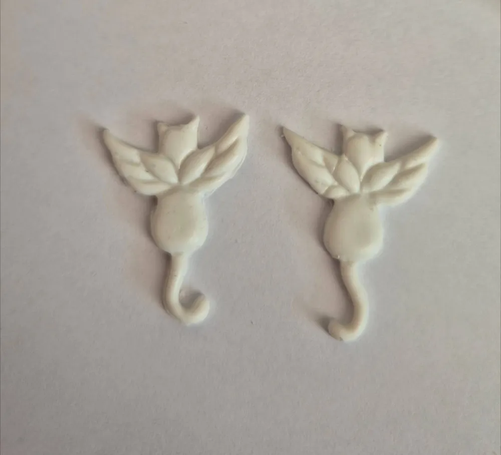 Working Modle About Pattern Winged Cat Clay Mold - Free 3D Print Model - MakerWorld