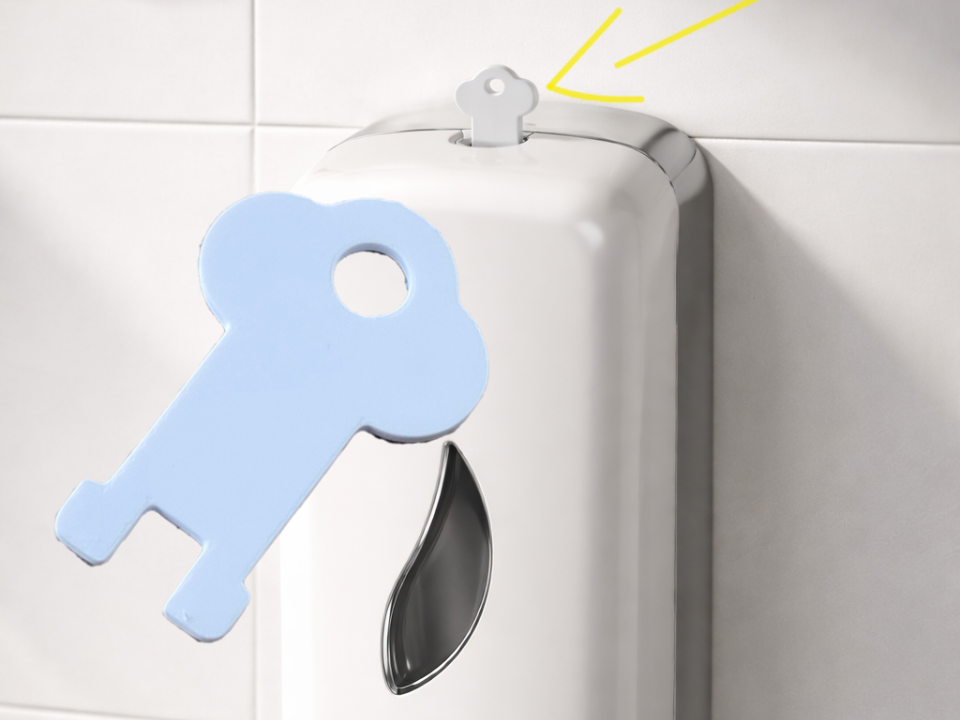 chiave a forchetta bagno porta sapone