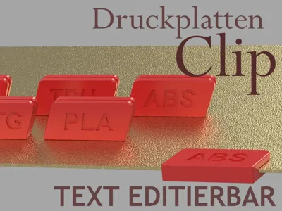 Print Plate Clip (Text editable)