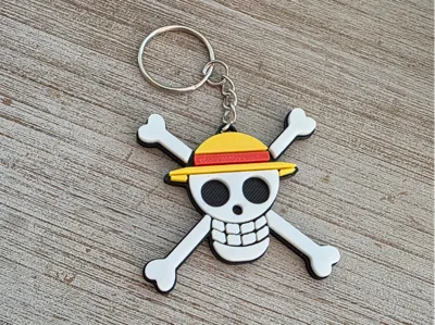 One Piece Straw Hat Pirates Logo Keychain