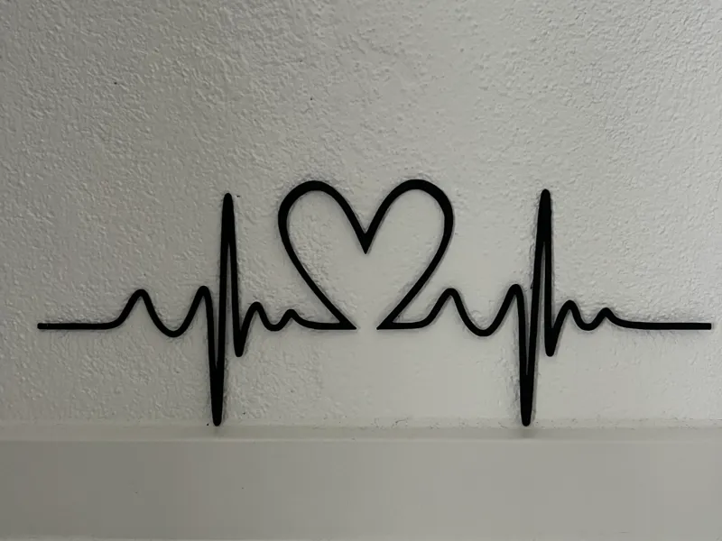 Heartbeat Love – ECG Heart Minimal Wall Art