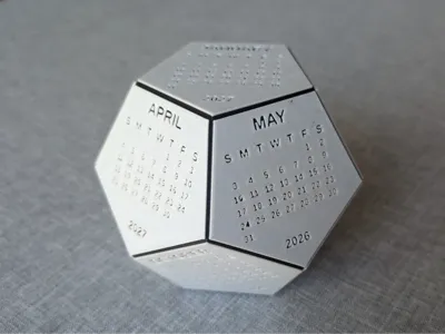 2026-2027 Dodecahedron Desk Calendar