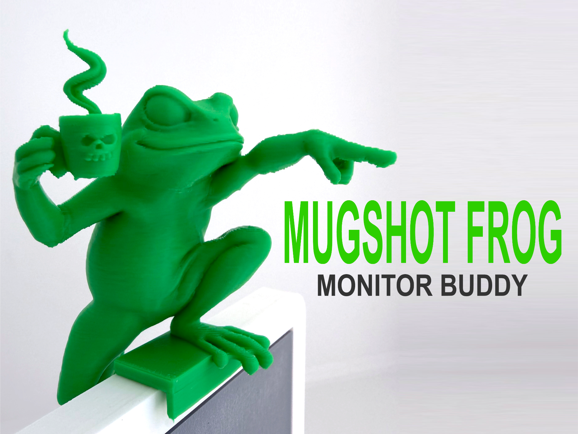 Mugshot Coffee Frog Monitor Buddy