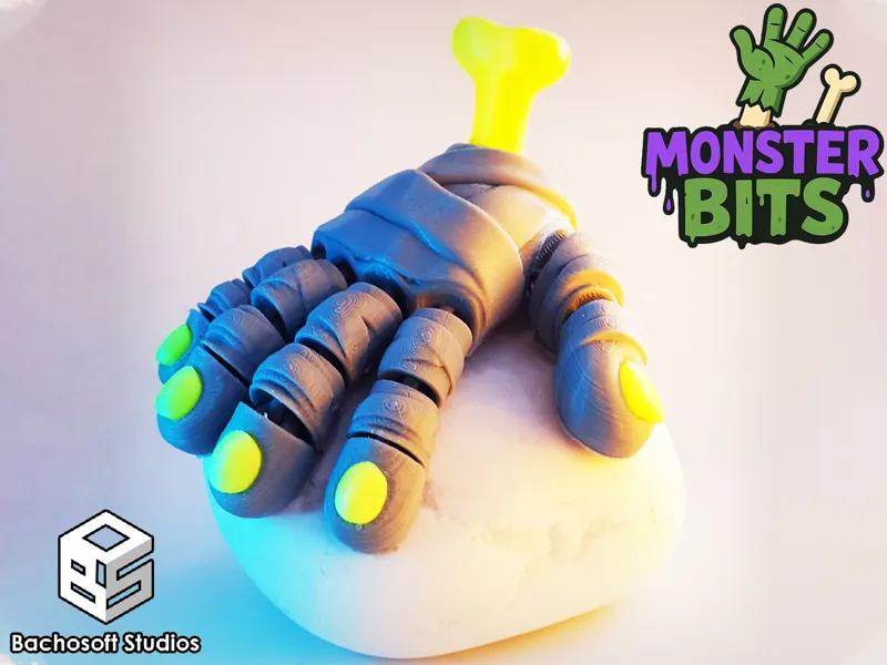Monster Bits | Articulated Mummy Hand Multicolor