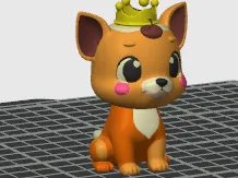 DOGGY CUTE with CROWN MULTICOLOUR DECORATION