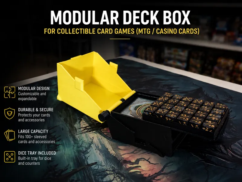 Modular Trading Card Deck Box (MTG / Casino Cards)