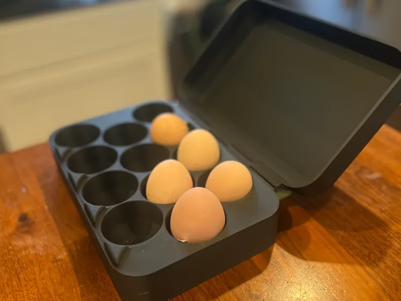 Egg Holder - 4x3 - Dozen Eggs - Clam Shell Holder