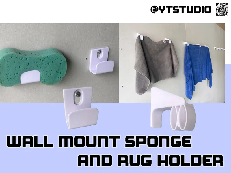 Wall-Mounted Car Wash Sponge and Towel Holder