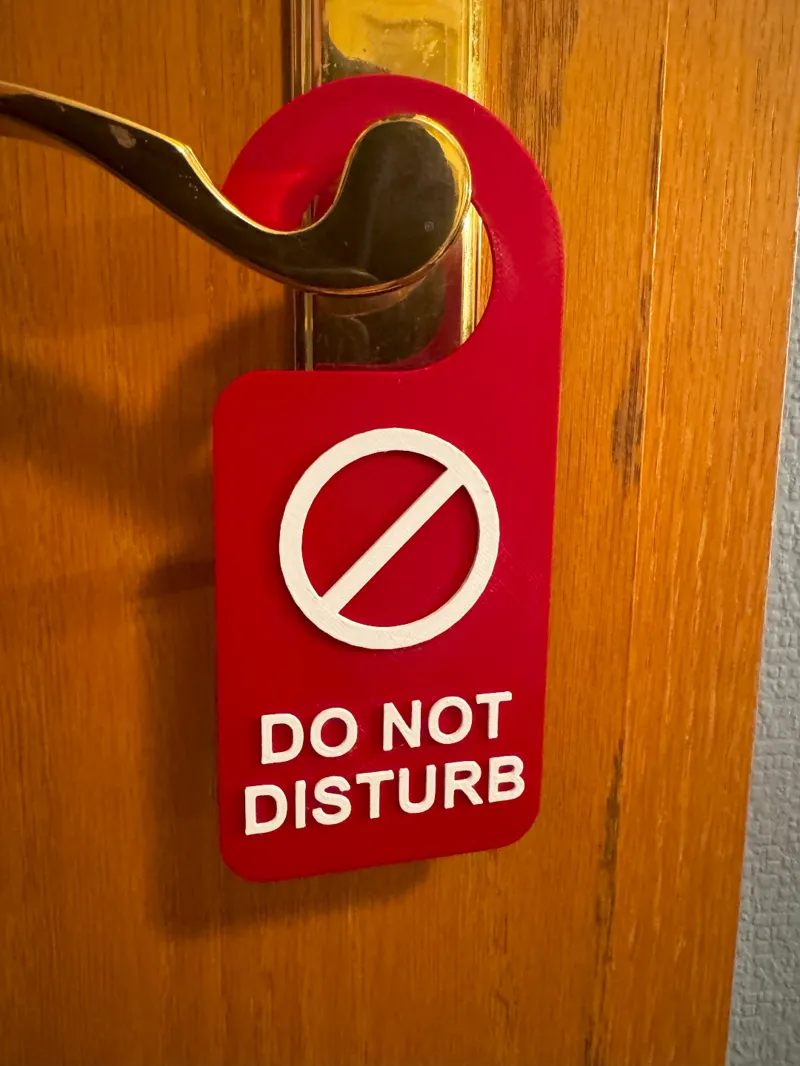Door Sign DO NOT DISTURB