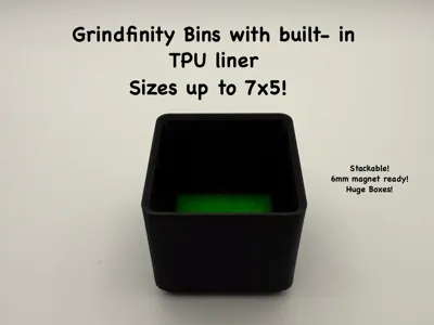 Gridfinity Bins with TPU or 2nd color bottom