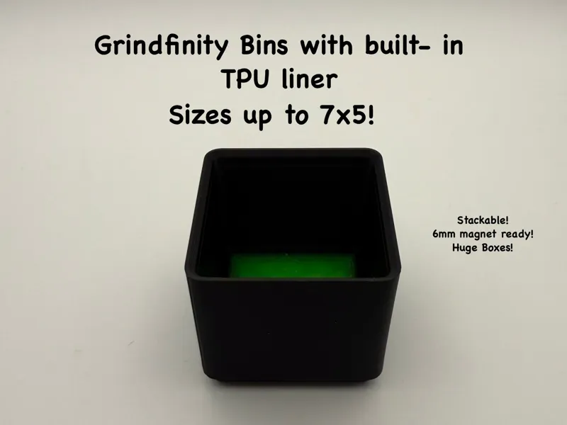 Gridfinity Bins with TPU or 2nd color bottom
