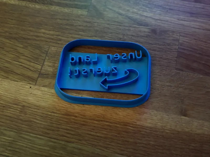 AFD Ausstechform Unser Land zuerst Cookie Cutter