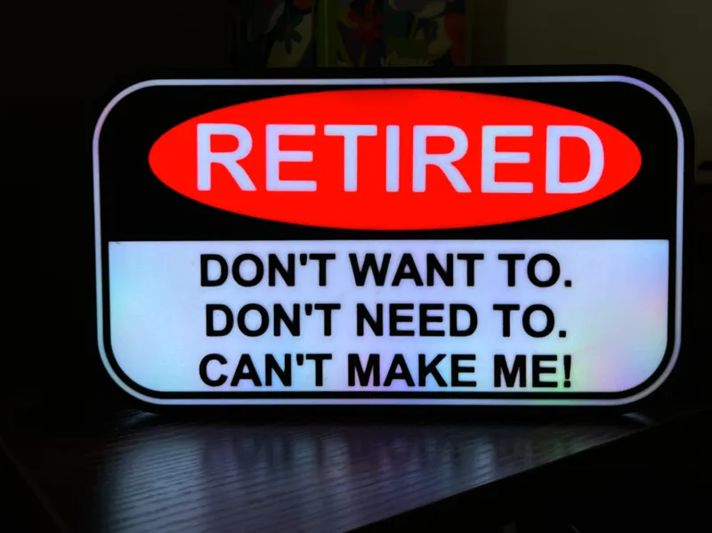 Retired Lightbox Sign