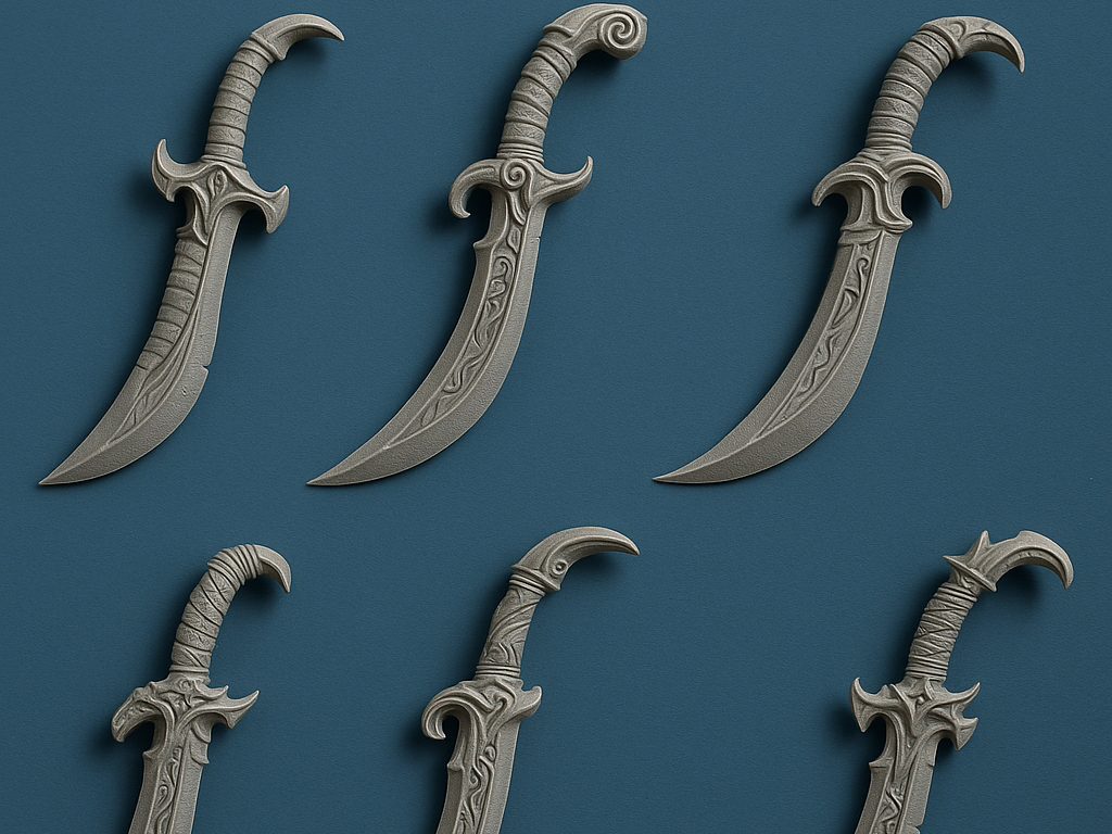 Curved Fantasy Daggers Set