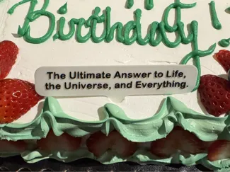 42nd Birthday cake topper