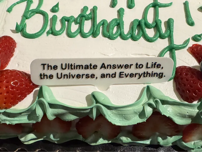 42nd Birthday cake topper 