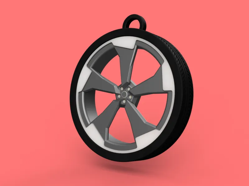Wheel Keychain - Audi Rotor