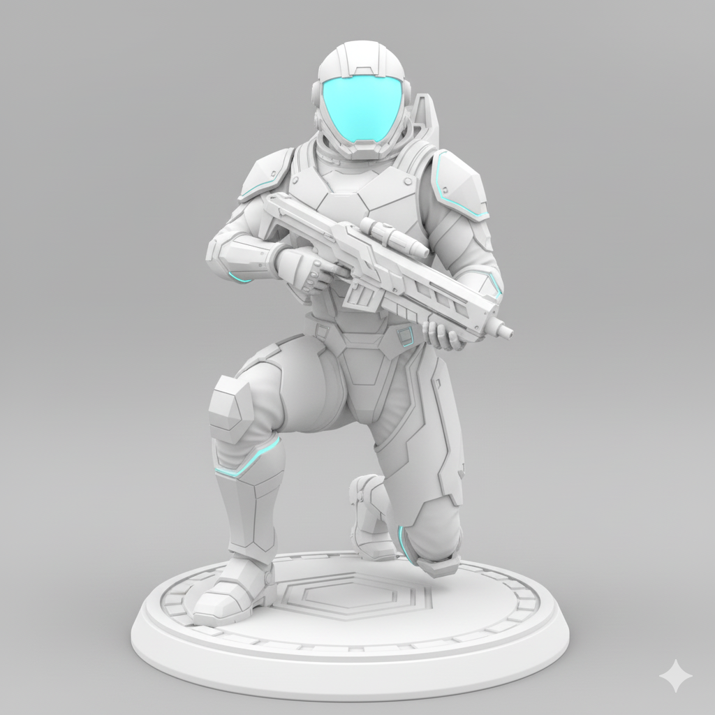 Miniatura 2 do modelo 3D Space Soldier