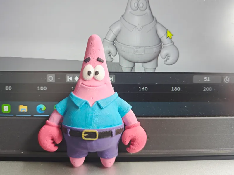 派老板-无需ams，派大星蟹老板穿搭套装（拆件），冰箱贴