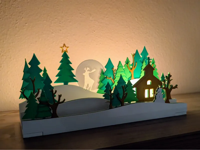 Weihnachtsdekoration Winterlandschaft