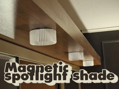 Magnetic spotlight shade (RENTER FRIENDLY)