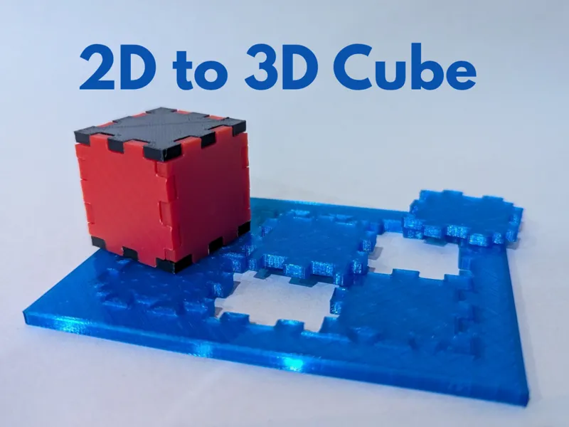 2D to 3D Puzzle Cube - TPU & PLA