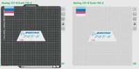Boeing 747-8 nameplates for 1:120 and 1:100 scales